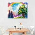 thumbnail image 2 of Patifu Rainbow Trees Colorful Clouds Canvas Wall Art Decor 24x36 16x12in, 2 of 6