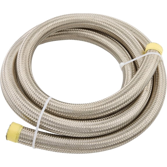 Stainless Steel Braided Hose Line, -10 AN, 6 Ft.