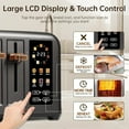 thumbnail image 7 of 4 Slice Toaster Touch Screen Long Slot, Touch Screen for Dual Control, 7 Shade Settings,1.5'' Extra Wide Long Slots,1800W,Grey, 7 of 7