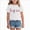 White, variant on Girls Shirts Fashion Cross-Back T-Shirt Cute Short Sleeve Crew Neck Summer Tees Tops Clothes 6-12 Months 12-24 Months 2t 3t 4t 5t 6t 7t 8t 9t Children