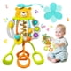 thumbnail image 1 of Hola Montessori Juguetes para niños de 1 año Sonajero Juguetes para la dentición Juguetes para bebés de 0 a 6 meses Juguetes para bebés de 6 a 12 meses Juguetes de cuerda de silicona Juguetes sensoria, 1 of 7