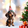 thumbnail image 3 of Ndcxsfigh Adorno navideño para perro dibujos animados acrílico para perro suministros para fiesta en casa (E-1), 3 of 5