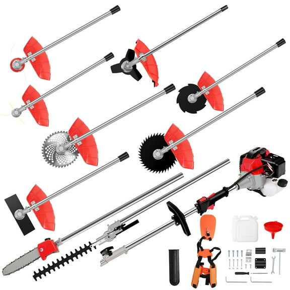 5-in-1 52 CC Gas Pole Saw  Hedge Trimmer by Smallzonex - Powerful Brush Cutter  Pruner