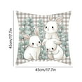 thumbnail image 2 of 18x18 inch Easter Pillow Covers , Risen Bunny Floral Eggs Farmhouse Decorations Spring Holiday Decor Throw Cushion Case for Home Couch, 2 of 5