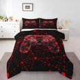 thumbnail image 2 of Erosebridal Futuristic Geometry Bedding Full Comforter Set, Modern Gamepad Down Comforter, Teens, Reversible 3-Piece, 2 of 8