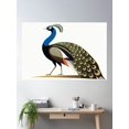 thumbnail image 2 of Proud As A Peacock Poster Wall Art, Modern Wall Decor For Living Room Bedroom, 24x36 UNFRAMED, 2 of 3