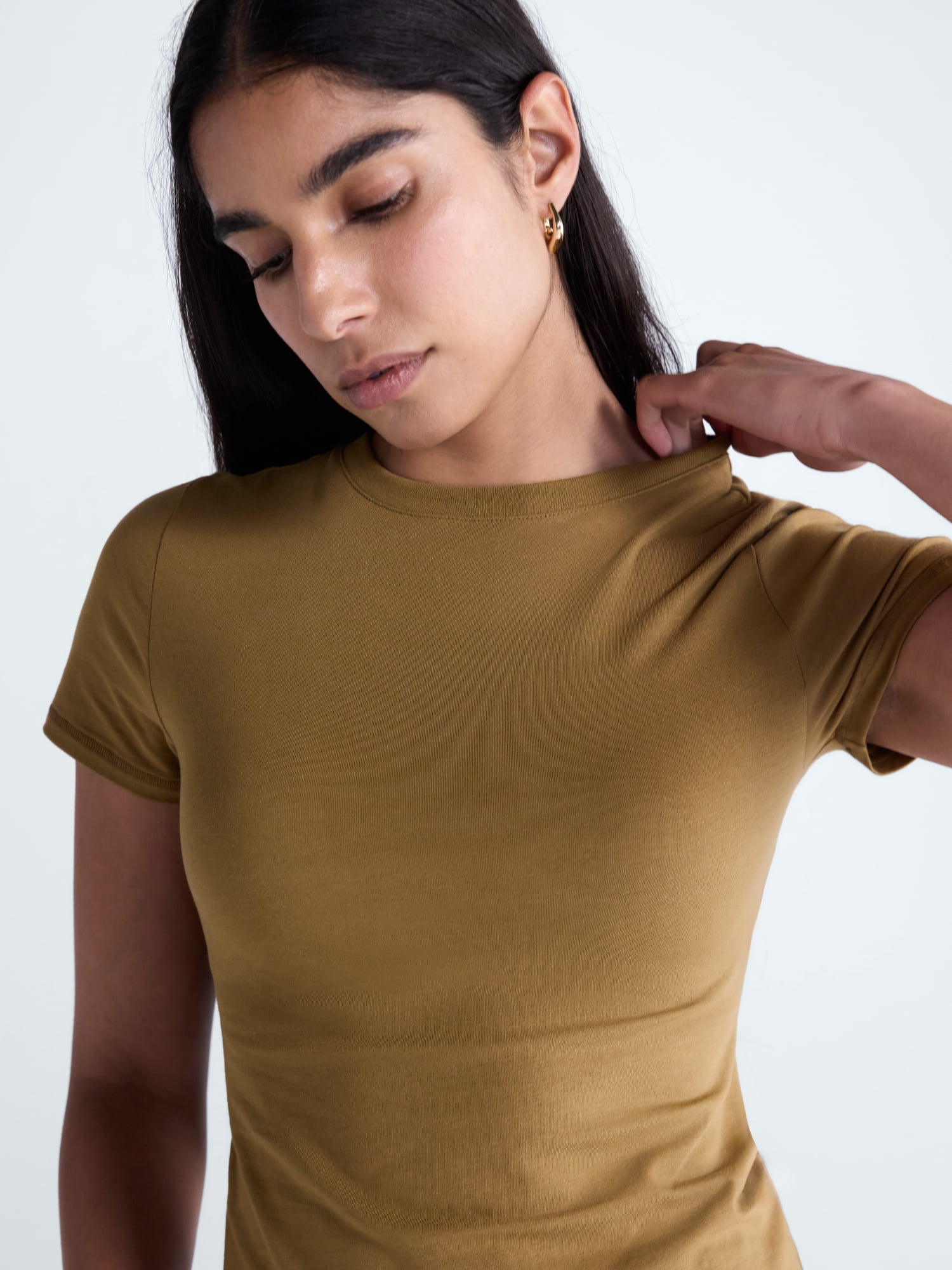 Scoop Women’s The York Baby Tee with Short Sleeves, Sizes XS-XXL