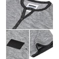 thumbnail image 6 of ZIMEGO Mens Short Sleeve Henley – Casual Button T Shirts for Men, Grey, XX-Large, 6 of 6