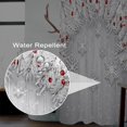thumbnail image 3 of Christmas Shower Curtain Set with Hooks Sliver Grey X-mas Trees Shower Curtain for Bathroom 72x72inches Snowflakes Wood Stripe Waterproof Fabric Shower Curtains, 3 of 6