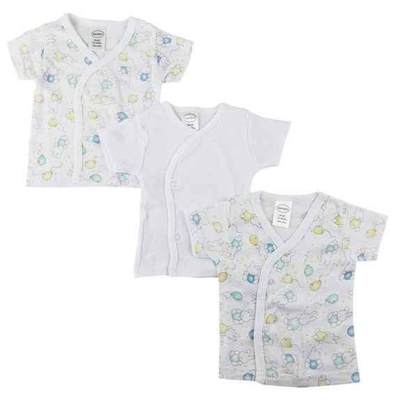 Bambini Layette Infant Side Snap Short Sleeve Shirt - 3 Pack