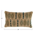 thumbnail image 3 of Creative Co-Op Cotton Lumbar Pillow with Tufted Embroidered Design and Fringe, Multicolor, 3 of 3