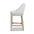 thumbnail image 5 of Pemberly Row Coastal Curved Back Upholstered Counter Stool Gray Polyester Wool, 5 of 11