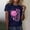 Navy, variant on Graphic Tees for Women's T-Shirt for Cancer Awareness Short Sleeve Graphic Tee with Ribbon Design for Support and Empowerment Casual Top for Women Black S