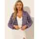 thumbnail image 3 of Abrigo mullido de piel sintétisin cuello chaquerecortacálide invierno pamujer Morado claro M, 3 of 6