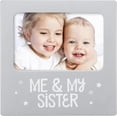 thumbnail image 1 of Tiny Ideas Me & My Sister Sentiment Keepsake Frame, Gift For Siblings, Baby Frames, Gray, 1 of 8