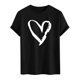 thumbnail image 3 of Tops para hombre, blusas y camisas de cuello redondo y manga corta para hombre. Camiseta/camisa informal de cuello redondo y manga corta con estampado de corazones para hombre. Tops de poliéster para, 3 of 4