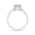 thumbnail image 2 of Angara Natural 0.72 Ct. Aquamarine Solitaire Ring in 14K White Gold for Women (Ring Size: 11.5), 2 of 8