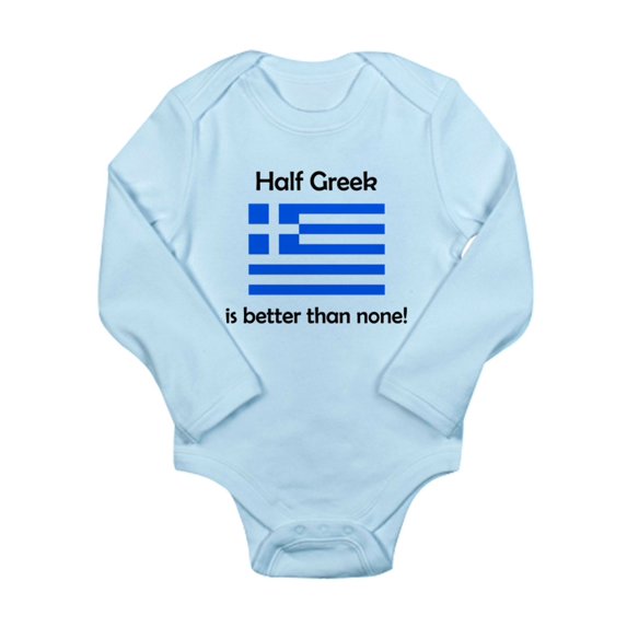 CafePress - Half Greek Body Suit - Long Sleeve Infant Bodysuit