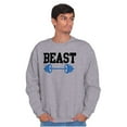 thumbnail image 2 of Couples Matching Set Cute Workout Men's Big & Tall Crewneck Sweatshirt Brisco Brands 5X, 2 of 4