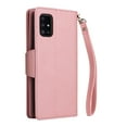 thumbnail image 3 of Nalacover For Samsung Galaxy A32 5G Zipper Wallet Case,360 Protection Stylish PU Leather Shockproof Magnetic Flip Holder 6 Card Slots and 2 Cash Pockets Cover with Detachable Wrist Strap,Rosegold, 3 of 9