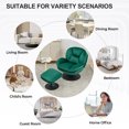 thumbnail image 4 of Velvet Swivel Accent Chair with Ottoman Set, Modern Armchair with Footrest for Living room, Reading TV Chairs for adults, Comfy Chaise Lounge Chairs with 360 Degree Swiveling for Bedroom, 4 of 6
