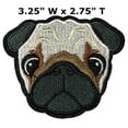 thumbnail image 2 of Pug Dog Face Iron-On Patch Embroidered Applique Canine Pet Best Friend Souvenir, 2 of 2