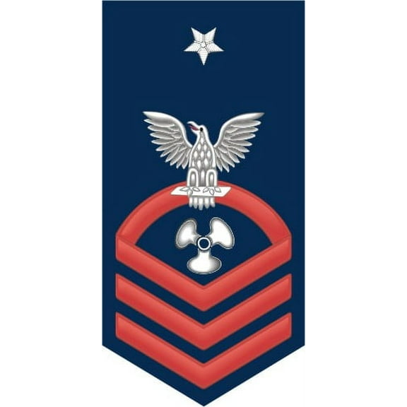 3.8 Inch Navy Senior Chief Red E-8 Machinist's Mate MM Decal Sticker