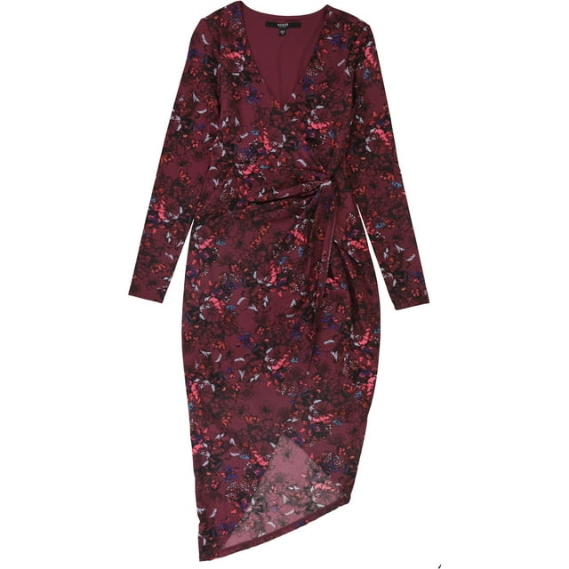 GUESS Robe Portefeuille Kellie pour Femmes, Violet, Moyen