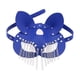thumbnail image 4 of Máscara de gato Yinane de borla de metal de cuero PU accesorio para foto disfraz de Halloween Azul claro, 4 of 7