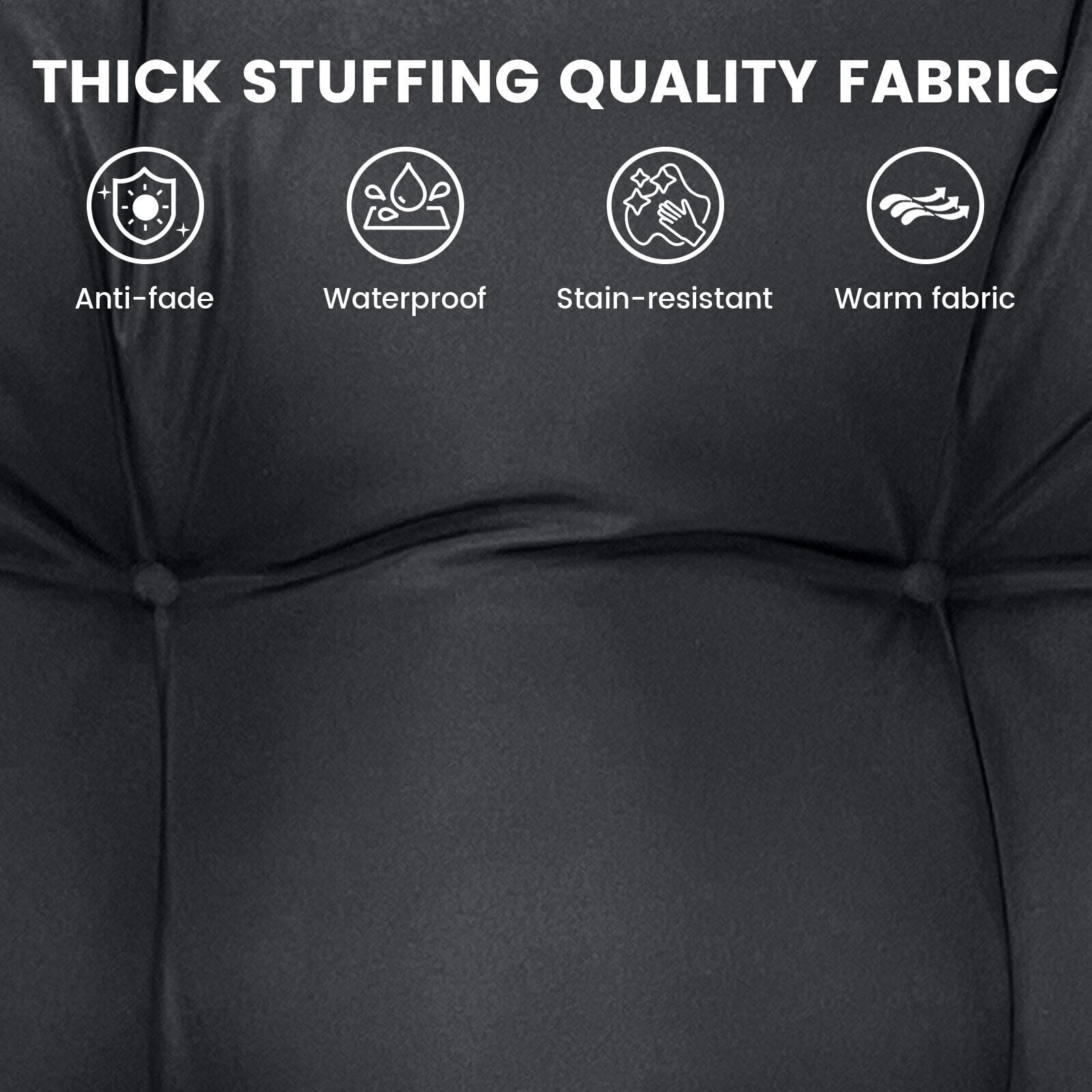 Outdoor Lounge Cushion Patio Chaise Replacement 71 x 20 Inch Rocking Cushion for Furniture Sofa Non Slip Beach Pool Recliner Sunbathing Chair Pads with Headrest