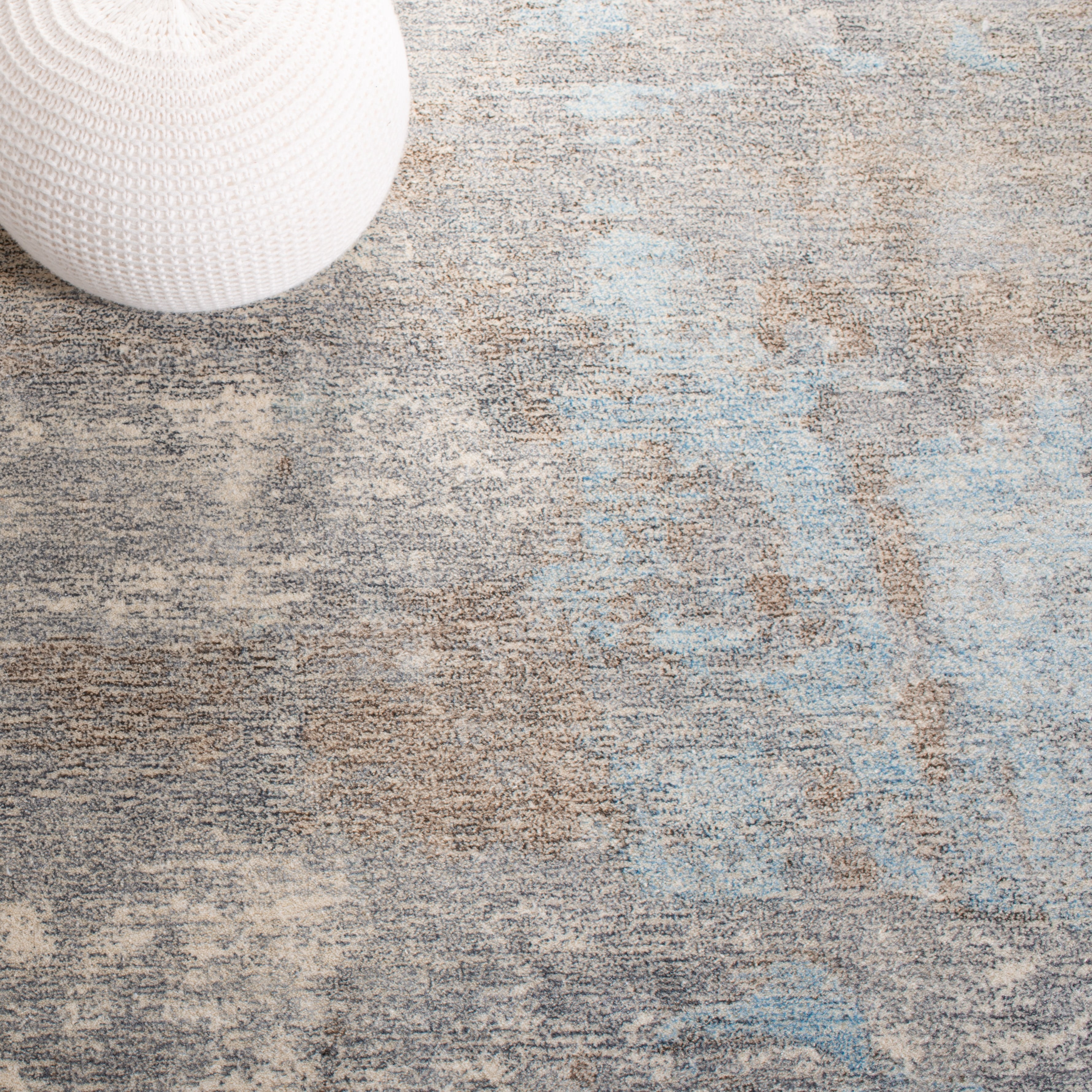 SAFAVIEH Restoration Vintage Janae Abstract Area Rug, Grey/Blue, 8' x 10'