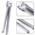 thumbnail image 3 of Pinzas de hielo de acero inoxidable para cubo de hielo, pinzas para servir cubitos de hielo con dientes, 3 of 5