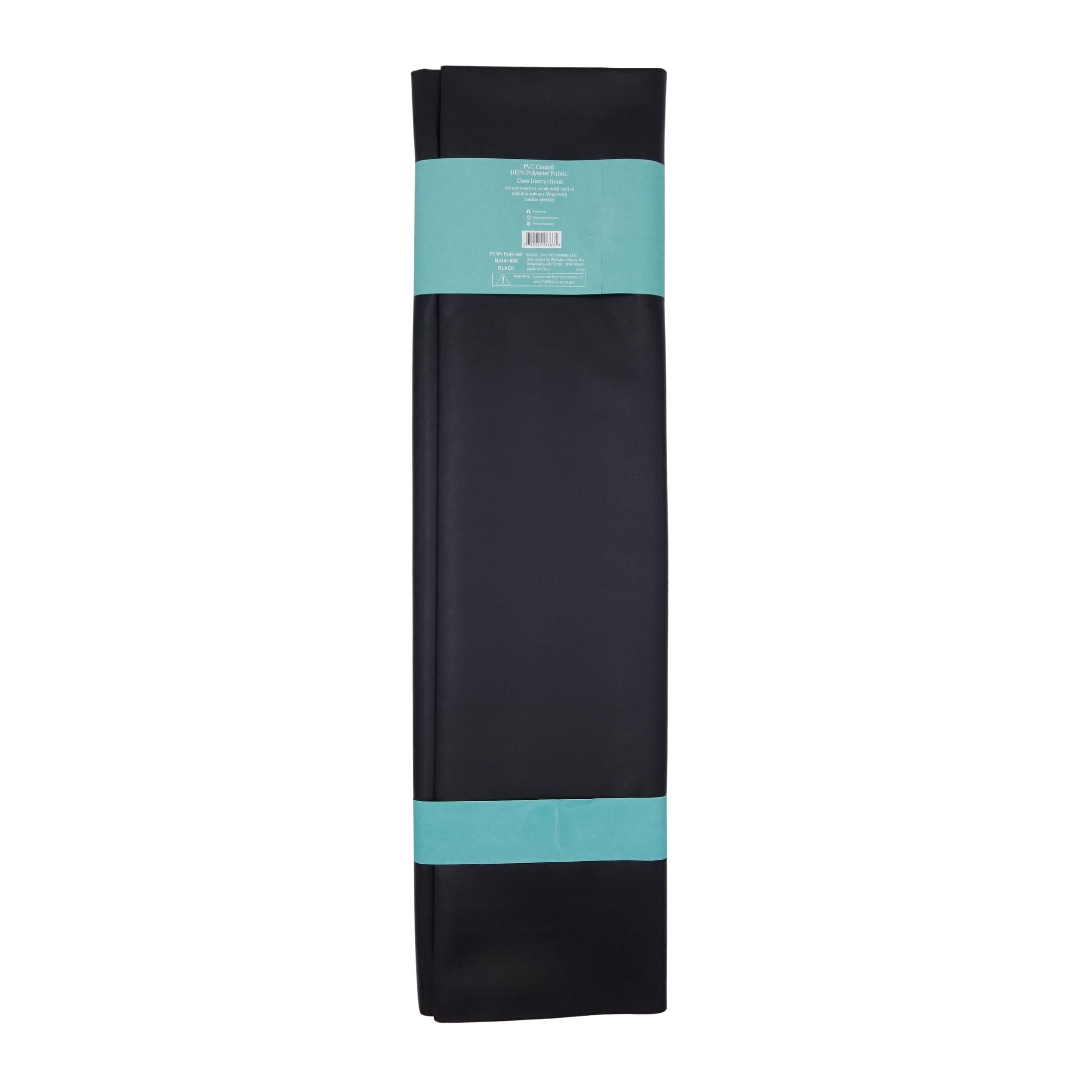 Waverly Inspirations Faux Leather Fabric, Black, 1.5 Yard Pre-Cut, 44 in Wide