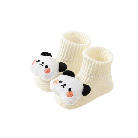 Dongfang Baby Socks Toddler Girls Ankle Socks Ribbed Fluffy 3D Rabbit Design Fold-Over Socks Daily Thermal Boot Socks