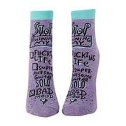 Women's Ankle Socks - Blue Q - Bad Mood SW622
