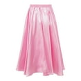 thumbnail image 2 of Miutii Kids Girls Ballroom Flamenco Dance Skirt Satin Swing Latin Salsa Belly Cha Cha Dance Skirts Pink 11-12, 2 of 6