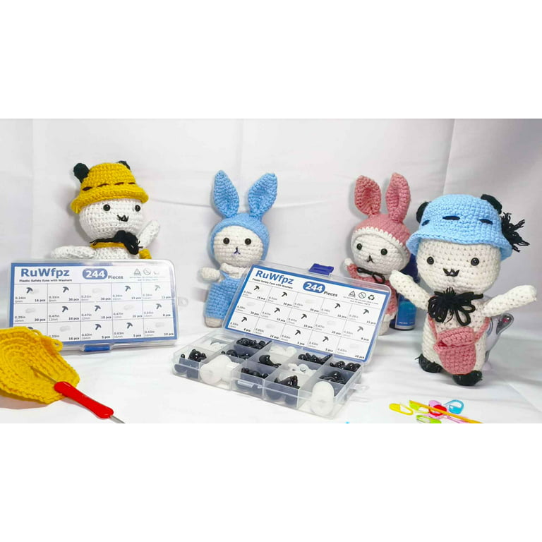 15mm Colorful Plastic Eyes With Washer Animals Eyes Amigurumi Eyes toy –  Rosebeading Official