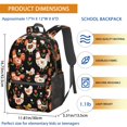 thumbnail image 3 of Rooster and Floral Black Pattern 17" School Backpacks for Teens,Waterproof Oxford Fabric,S-Shape Padded Straps for School,Travel,Hiking,Camping, 3 of 6