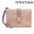 thumbnail image 4 of Laklulu Monedero de estilo corto para mujer, bolso lateral suave de PU esmerilado, 4 of 5