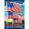 thumbnail image 3 of Briarwood Lane Waving American Flags Welcome Garden Flag, 3 of 4