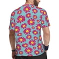 thumbnail image 2 of Rocae Daisies Flowers for Men's Mesh Quick-Dry Short Sleeve Workout T-Shirt,Mens Crew Neck Tee Lightweight Soft Classic T Shirts 4X-Large, 2 of 9