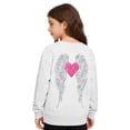 thumbnail image 2 of SGMVNU Hoodie for Girls Casual Long Sleeve Loose Sweatshirts Pullover Oversized Tween Girl Fall Clothes, Size4-5 Years, ku1-White, 2 of 4