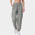 thumbnail image 2 of vigerkar Women's Cargo Pants Waterproof Joggers Hiking Pants for Womens Clothes (Light Gray, L), 2 of 6