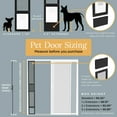 Small Black Mesh Patio Pet Door, for Screen Sliding Doors, for Dogs
