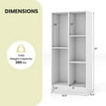 thumbnail image 3 of Costway 5-Cube Bookcase for Kids 41" Wooden Toy Storage Organizer for Kid's Room White, 3 of 10