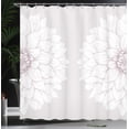thumbnail image 3 of Ambesonne Dahlia Flower Shower Curtain, Sunflower Like Petals, 69"Wx84"L, Fern Green, 3 of 4