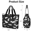 thumbnail image 3 of Tote Bag for Women - Halloween Bat Silhouettes Shoulder Bag - Large Utility Work Duffle Bag with Zipper Handbag for Travel, Work, Sprots, 3 of 5