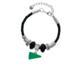 thumbnail image 2 of Delight Jewelry Acrylic 3/4" Green Megaphone Wife Celtic Knot Leather Bead Bracelet, 7"+2" Extender, 2 of 4