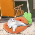 thumbnail image 5 of Colourtree Small Carrot Bed for Cats Dogs, Carrot Pet Bed, Creative Fluffy Carrot Boat Shape Pet Dog Cat Bed,Removable Cushion&nbsp;, 5 of 7