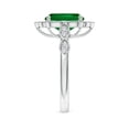 thumbnail image 3 of ANGARA Lab Grown Cushion Rectangular Emerald Ornate Engagement Ring for Women in 14K White Gold (Size-10x8mm) | May Birthstone, Anniversary, Jewelry Gift for Women | Lab-Grown Emerald Ring, 3 of 9